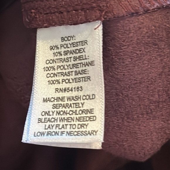 Women’s Marc New York Burgundy Faux Leather & Suede Pencil Skirt Size XS - Picture 9 of 9